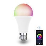 Difeisi - WiFi LED-Lampe (E27) - Leuchtmittel mit 9W Nennleistung (810 lm) - RGB Smart Bulb