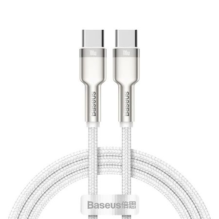 Baseus - USB Typ-C auf USB Typ-C Lade- und Datenkabel (1 m) - 100W - Cafule Series - weiss