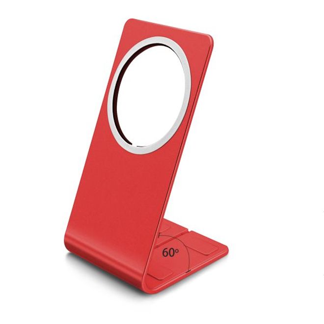 Desktophalterung kompatibel mit MagSafe Ladegerät - Ladeständer -  Aluminiumlegierung - rot | Mobile Universe