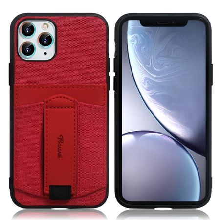 iPhone 12 Pro Hülle - luxuriöses Stoff Softcase - Denim Series Softcase - rot