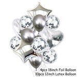 Dekoration Luftballons für Feste und Feiern - 10 Stück - silber