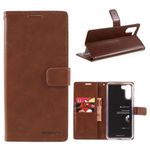 Goospery - Samsung Galaxy S21+ Hülle - Leder Bookcover - Bluemoon Diary Series - braun