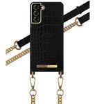 iDeal of Sweden - Samsung Galaxy S21+ Hülle - Designer Necklace Case Neo Noir Croco - schwarz