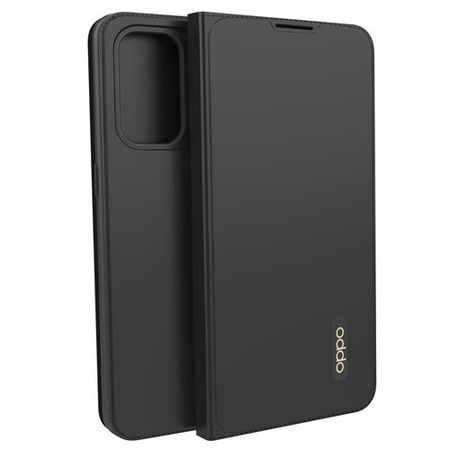 Oppo - Original Find X3 Lite Hülle - Flip Kunstleder Bookcover - schwarz