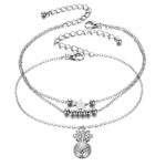 Fusskette mit Ananas Anhänger - Sommer Accessoire - silber