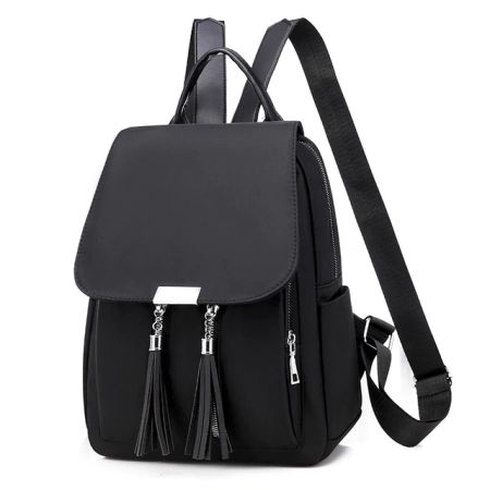 Freizeit Rucksack für Damen - Tagesrucksack - aus Nylon - schwarz