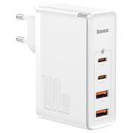 Baseus - GaN2 Pro Dual USB-C und Dual USB-A Quick Charger - Schnellladegerät mit 4 Ports (100W) - weiss