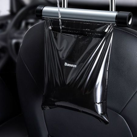 Baseus - Auto Müllsack für Rücksitz - inkl. 80Abfallsäcke - schwarz