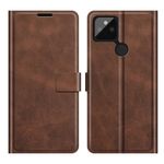 Google Pixel 5a Handy Hülle - Classic II Leder Bookcover Series - braun