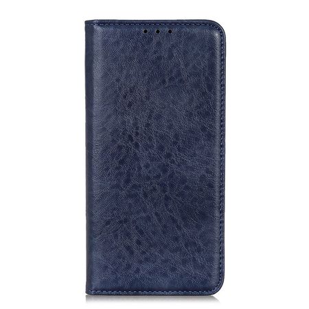 OnePlus 9R Handy Hülle - Crazy Horse V Leder Bookcover Series - blau