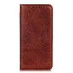 OnePlus 9R Handy Hülle - Crazy Horse V Leder Bookcover Series - braun