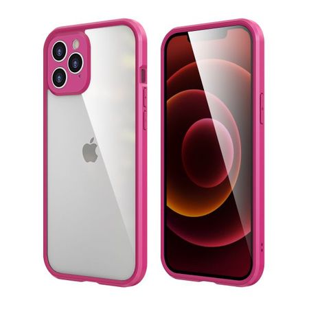 iPhone 12 Pro - 360 Grad Schutzhülle mit Click-System - pink