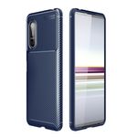 Sony Xperia 5 II Handyhülle - Carbon Fiber TPU Softcase Series - blau