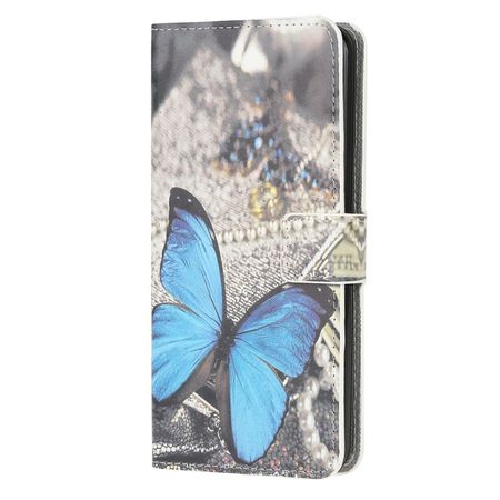 Motorola Moto G30 / G10 Handy Hülle - Leder Bookcover Image Series - blauer Schmetterling