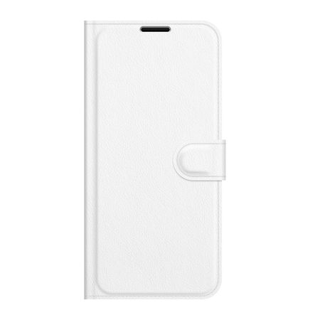 Realme 8 5G Handy Hülle - Litchi Leder Bookcover Series - weiss