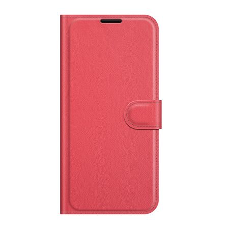 Realme 8 5G Handy Hülle - Litchi Leder Bookcover Series - rot