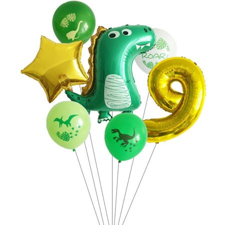 Geburtstagsfeier Ballone - 9. Geburtstag - Dinosaurier Party
