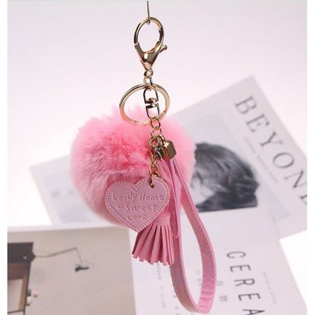 Kirsch Schlüsselanhänger Rosa - Taschen Charm Mit Schleife