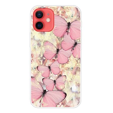 iPhone 13 Handyhülle - Softcase Image Plastik Series - pinke Schmetterlinge
