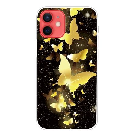 iPhone 13 Handyhülle - Softcase Image Plastik Series - goldene Schmetterlinge