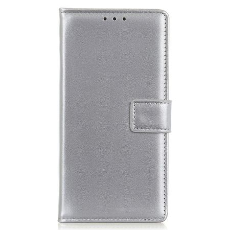 iPhone 13 Pro Handy Hülle - Classic II Leder Bookcover Series - silber