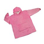 Eskimo Fleecedecke Hoodie mit Kapuze - One Size - Fluffy Series - pink