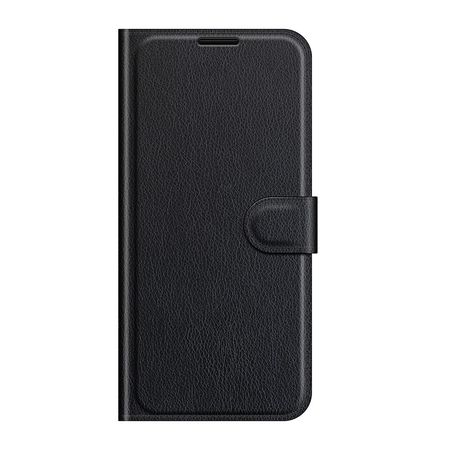 Huawei P50 Pro Handy Hülle - Litchi Leder Bookcover Series - schwarz