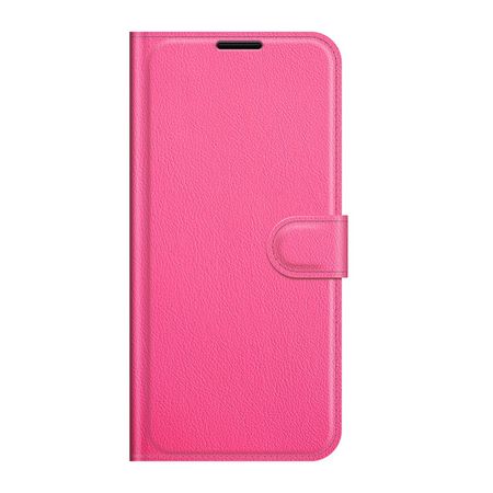 Huawei P50 Pro Handy Hülle - Litchi Leder Bookcover Series - rosa