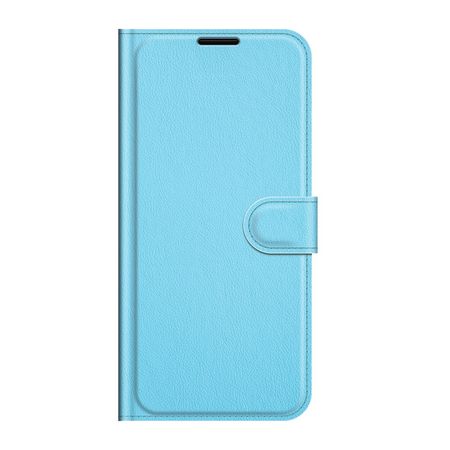 Huawei P50 Pro Handy Hülle - Litchi Leder Bookcover Series - blau