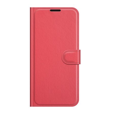 Huawei P50 Pro Handy Hülle - Litchi Leder Bookcover Series - rot