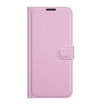 Huawei P50 Pro Handy Hülle - Litchi Leder Bookcover Series - pink