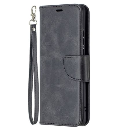 Huawei P50 Pro Handy Hülle - Klassisches Leder Bookcover - schwarz