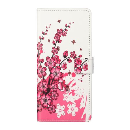 OnePlus Nord 2 5G Handy Hülle - Leder Bookcover Image Series - pinke Blumen