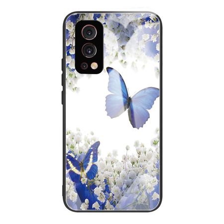 OnePlus Nord 2 5G Handyhülle - Softcase Image Plastik Series - blaue Schmetterlinge
