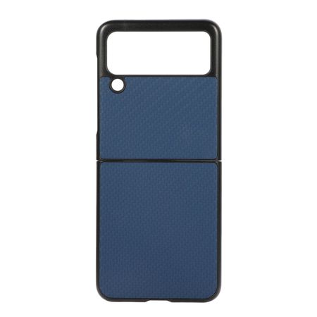 Samsung Galaxy Z Flip3 5G Hülle - Carbon Fiber Hardcase - blau