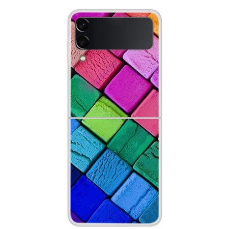 Samsung Galaxy Z Flip3 5G Hülle - Hardcase mit Muster - farbige Blöcke