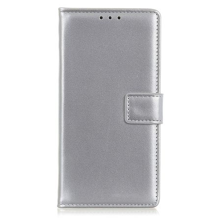 Oppo Reno6 Pro+ Handy Hülle - Classic II Leder Bookcover Series - silber
