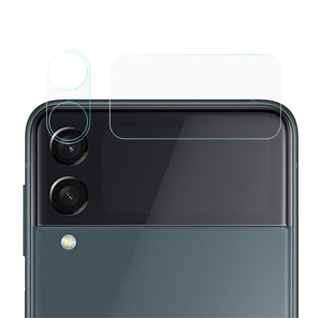 Samsung Galaxy Z Flip3 5G Schutzglas und Folie für Kamera und Backscreen - transparent
