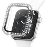 Apple Watch (40mm) Schutzglas mit Glitzersteinchen - transparent