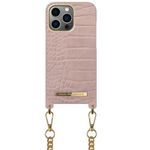 iDeal of Sweden - iPhone 13 Pro Hülle - Designer Necklace Case - Misty Rose Croco