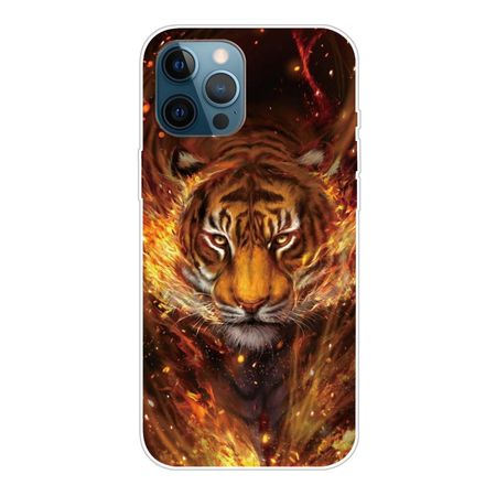 iPhone 13 Pro Max Handyhülle - Softcase Image Plastik Series - Tiger und Feuer