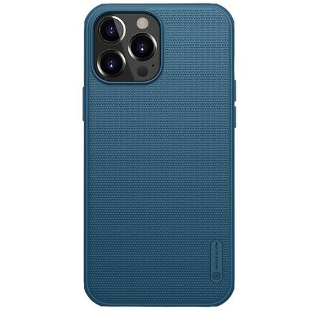 Nillkin - iPhone 13 Pro Max Hülle - Plastik Case - Super Frosted Shield MagSafe Series - blau
