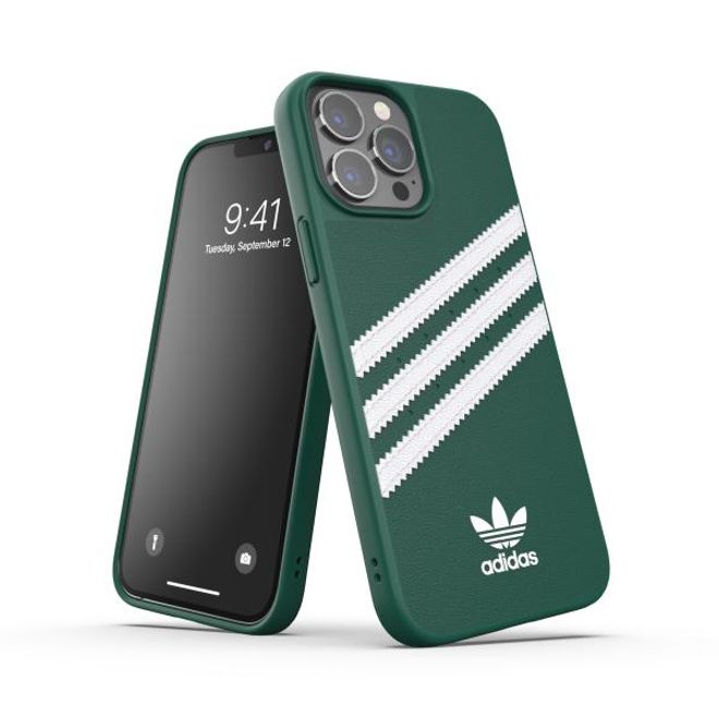 Adidas iPhone 13 Pro Max Hülle Kunstleder Hardcase OR Moulded
