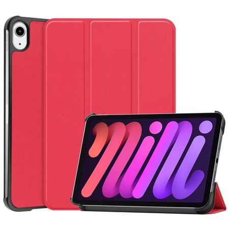 iPad mini 6 Leder Hülle - dreifach faltbar - rot