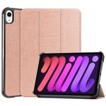 iPad mini 6 Leder Hülle - dreifach faltbar - rosegold