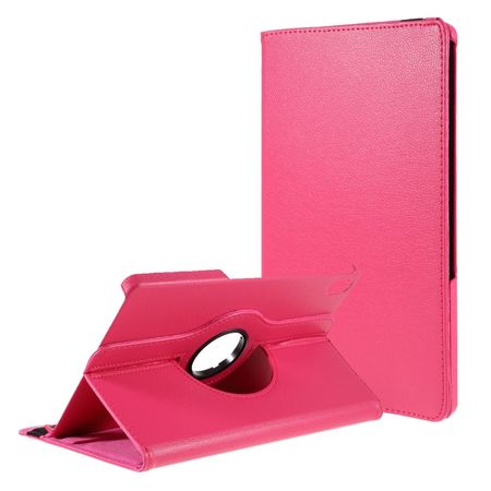 Lenovo Tab P11 Hülle - 360° rotierbares Case aus Leder - rosa