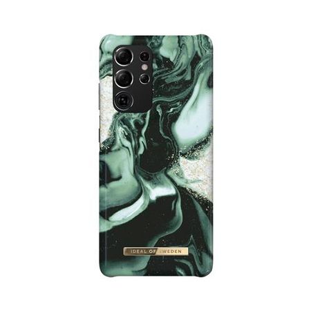 iDeal of Sweden - Samsung Galaxy S21 Ultra Hülle - Printed Case - Golden Olive Marble