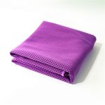 Kühltuch Kühlhandtuch (30 x 100 cm) - beidseitig kühlendes Sport Handtuch - RJT Cooling Towel - purpur