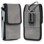 Universelles Etui mit Gürtelclip & RFID Blocking - für 5.5 - 6.7 Zoll Smartphones - grau 