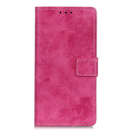Samsung Galaxy S22 Ultra Handyhülle - Vintage Leder Bookcover Series - rosa